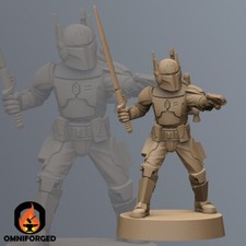Star Wars Legion Pre Vizsla Mandalorian Miniature 3D Printed Resin Mini Proxy