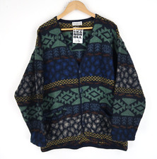 Vintage aztec blanket jacket cardigan SZ L (T9242)