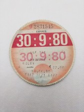 Vintage PRIVATE RILEY 1980 LVLO Original Old Road CAR Classic Cars Tax Disc Rare