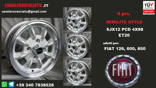 Alloy wheels minilite 5x12 - alloy, 5j