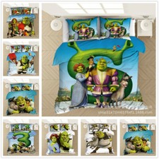 Shrek 3D Bedding Set 3PCS Duvet Cover Pillowcase 4 Sizes Single Double UK 2025