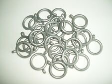 CURTAIN RINGS x 29 - PLASTIC - SILVER / GREY - 25mm - NEW OTHER