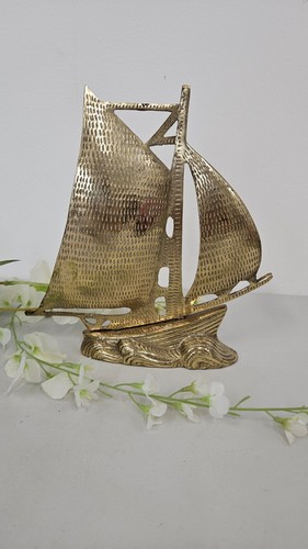 Vintage brass boat sloop - vintage,