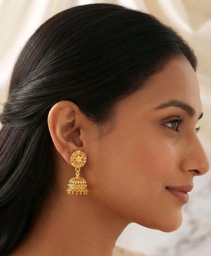 New gold plated - plated, earring