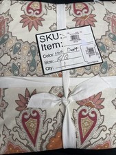 Pottery Barn Valencia Paisley Full/Queen F/Q Duvet - Warm Multi - New
