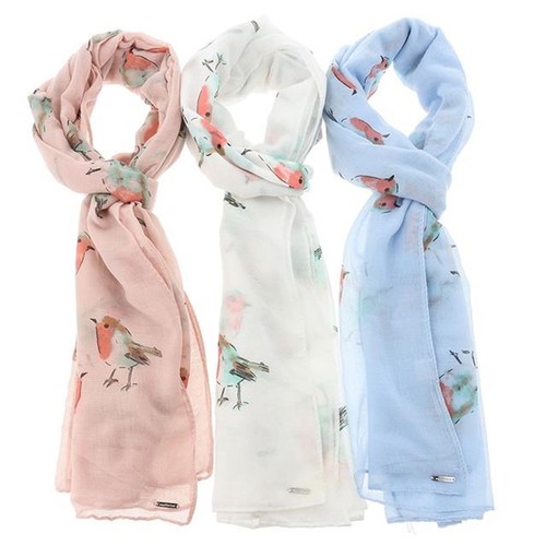Pink white blue robin - pink,