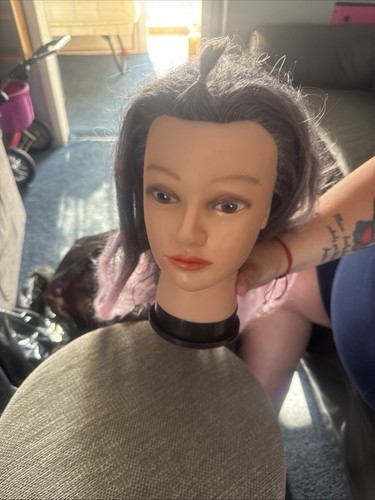 Synthetic hair mannequin - synthetic,