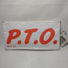 Vintage Helix Pencil Case New 10x20cm White P. T. O Red Black Please Turn Over