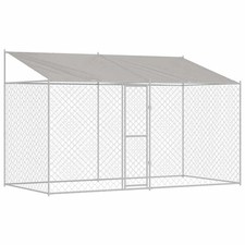Dog Cage Silver Galvanised