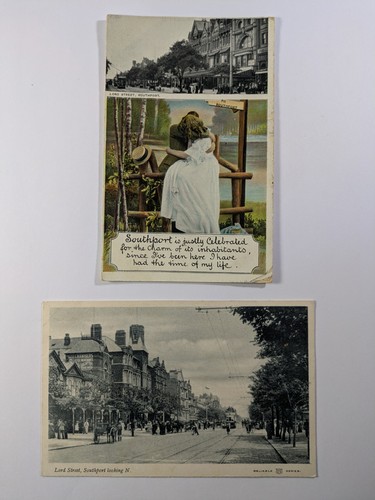 Postcards 1909 southport lord - postcards,