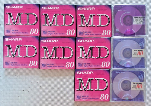 Sharp md80 minidiscs 7 x - md80,