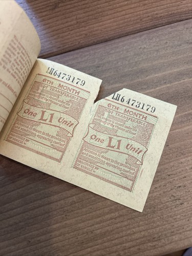 Motor fuel ration book - fuel,