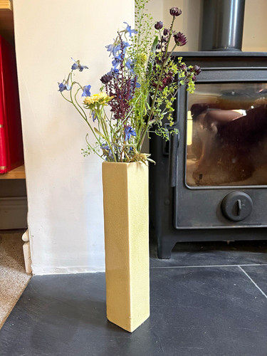 Vintage tall square ceramic - tall,