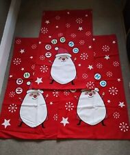 3 Large Cotton Santa Sacks VGC