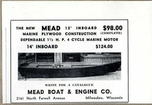 1940 print mead boat - 1940,