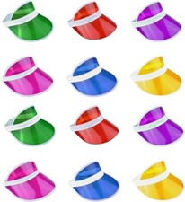 12 X Neon Sun Visors Pub Golf