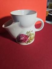 Vintage Ceramic Shaving Scuttle/ Mug  Roses Possibly 1900-1920
