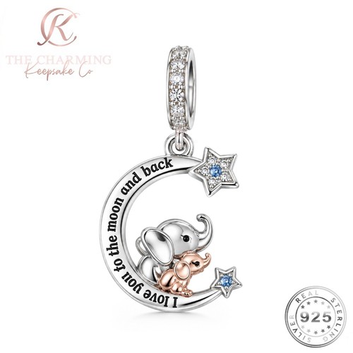 Elephant charm 925 silver - elephant,