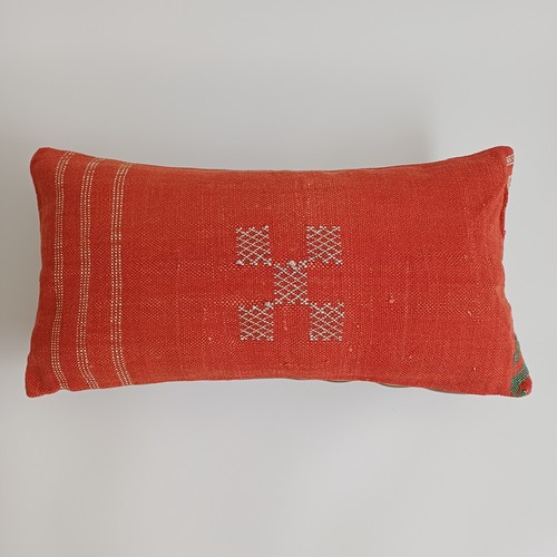 Moroccan cactus silk cushion - silk,