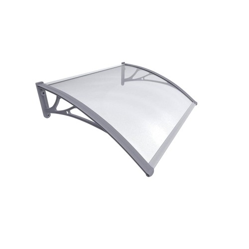 Grey polycarbonate door canopy - grey,