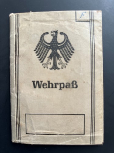 Old military passport - old,