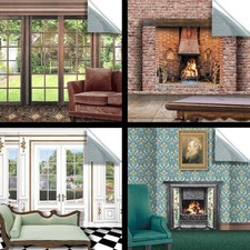 Dolls House Wallpaper Self Adhesive Feature Walls And Murals For Miniatures 1/12