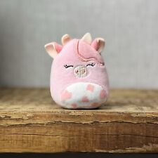 Squishmallows Squishville - Clay The Cow - Pink Cow Plush Squishmallow Tiny 2"