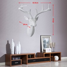 XL White Resin Handmade Stag