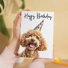 Poodle Dog Birthday Card For Her Him Mum Dad Sister Brother Friend Fun Card