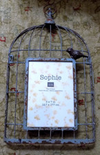 5x7 bird cage shape gray - 5x7",