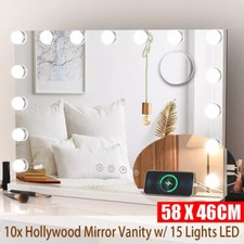 Hollywood Makeup Mirror Large Vanity Light Mirror with 15 Dimmable LED Bulbs