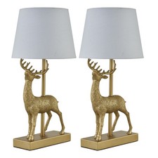 Set of 2 Grace - Gold Stag