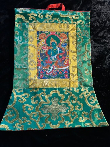 Green tara postcard - , thangka