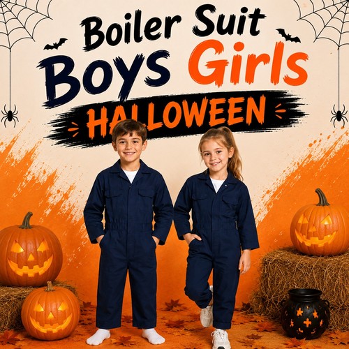 Kids navy boiler suit - navy,