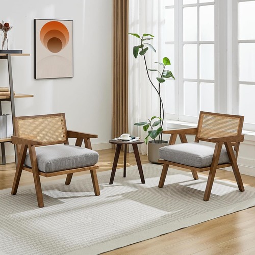2pcs rattan accent - rattan, armchair