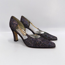 High Heel Shoes Vintage Sparkle Evening Women Leather UK 6.5 Ultimate Collection