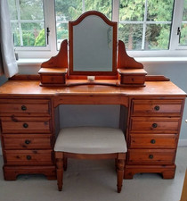 DUCAL ROSEDALE Solid Pine Dressing Table with Mirror & Drawers - Made in England