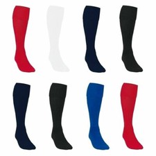 3,6 Pairs Football Socks Kids Boys Mens Plain Soccer Rugby Hockey Sports School