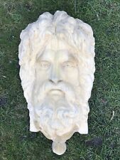 Composite Stone Classical Design Wall Planter/plaque Depicting Poseidon