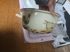 Vintage enamel colander - vintage, bowl