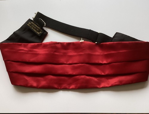 Red mens cummerbund - mens, satin