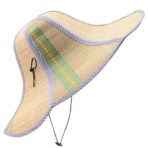Beige woven straw - beige, hat