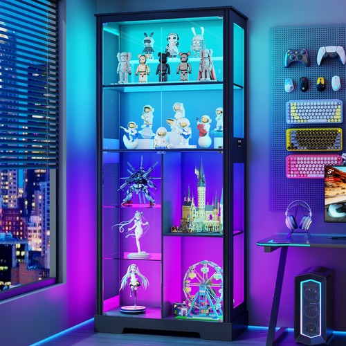 Tall display cabinet with - display,