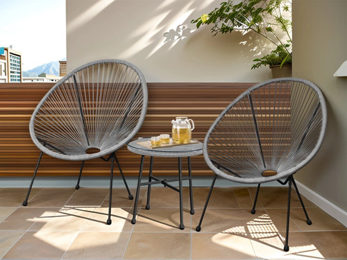 Egg chair grey outdoor - chair,