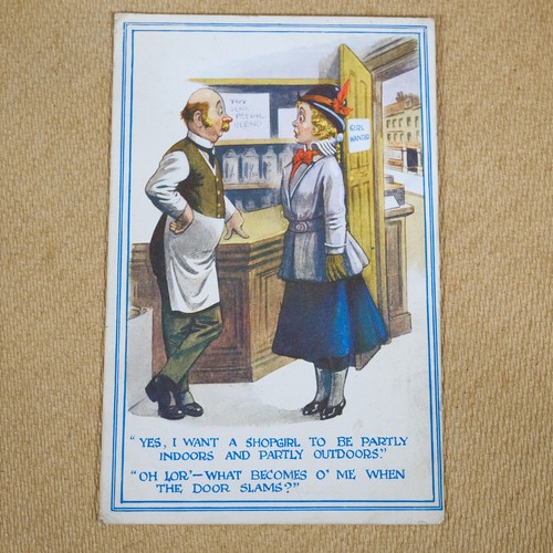 Vintage postcard funny - postcard, comic
