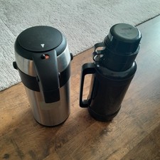 2 for the price of 1: Airpot Flask Vacuum Tea Coffee Pump + black thermos