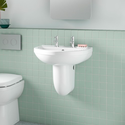 555mm basin semi pedestal - basin,