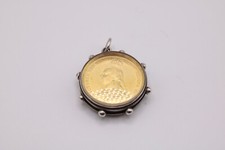 Victorian silver enamel shilling fob pendant