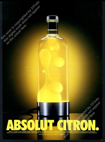 1997 absolut citron vodka lava - 1997,