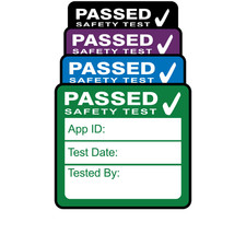 Plug Top 4th / 5th Edition PAT Test Labels - Ultra Strong & Rip Proof Stickers